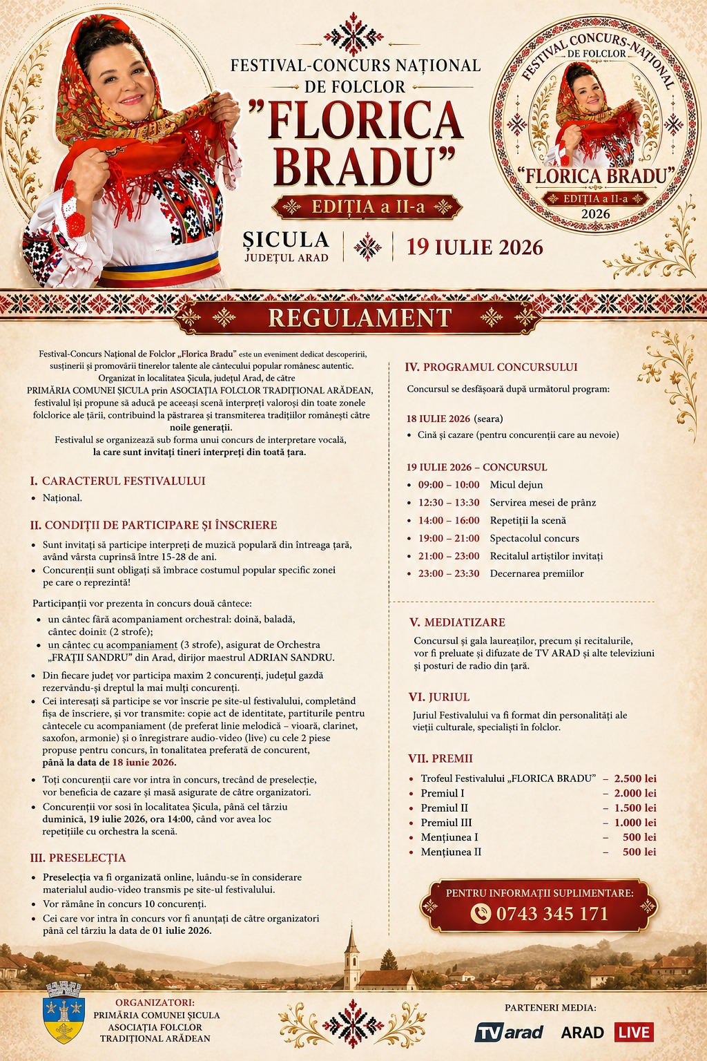 Regulament și Program Festival Florica Bradu